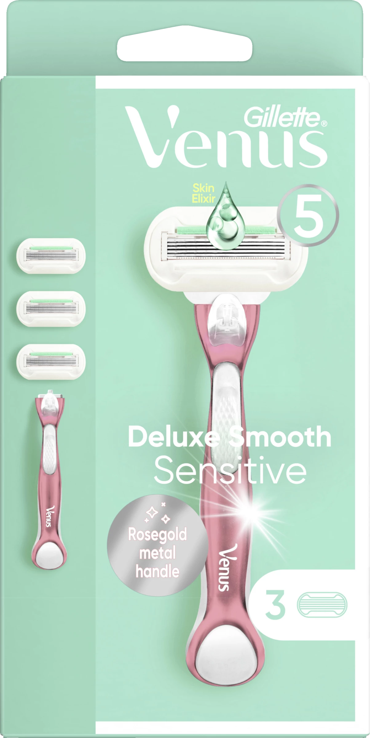 Gillette Venus Rasierer Deluxe Smooth Sensitive Rosegold Mit 3 Klingen 1 Gillette Venus Rasierer Deluxe Smooth Sensitive Rosegold Mit 3 Klingen