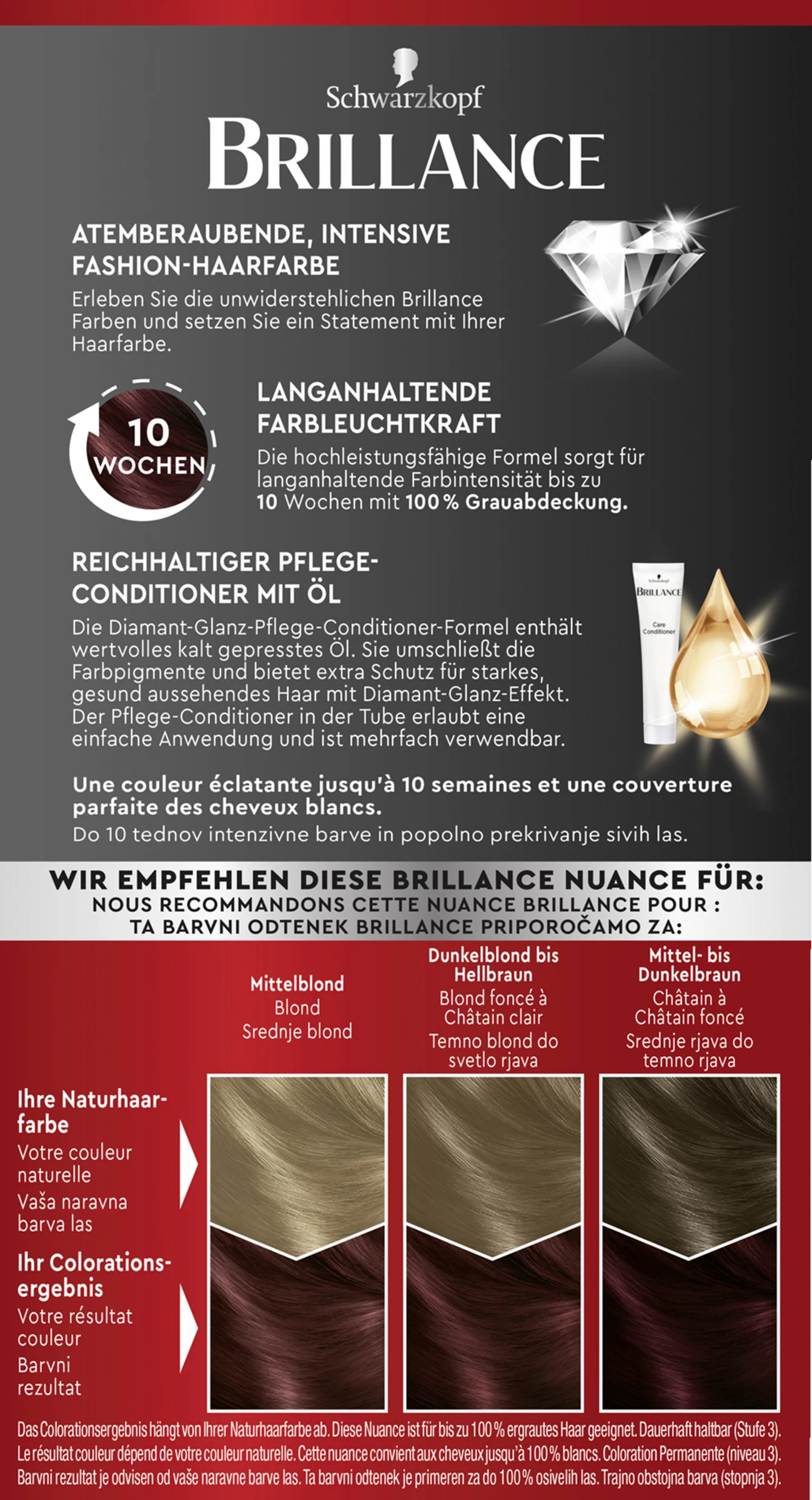 Schwarzkopf Brillance Intensiv-Color-Creme 876 Edel-Mahagoni 4 Schwarzkopf Brillance Intensiv-Color-Creme 876 Edel-Mahagoni – Bild 4