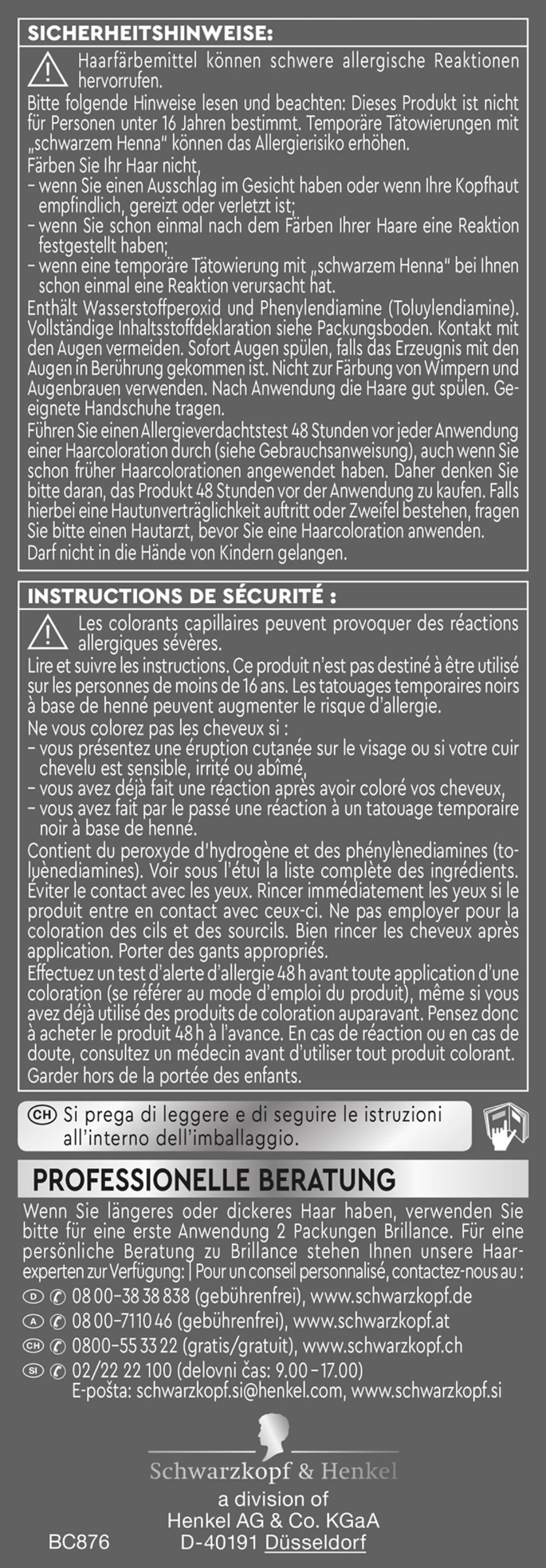 Schwarzkopf Brillance Intensiv-Color-Creme 876 Edel-Mahagoni 2 Schwarzkopf Brillance Intensiv-Color-Creme 876 Edel-Mahagoni – Bild 2