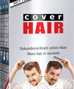 COVER HAIR Haarverdichtung Mit Schütthaar Mittelbraun