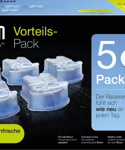 Braun Clean & Renew Reinigungskartuschen Lemon Fresh, Promo-Pack 5+1