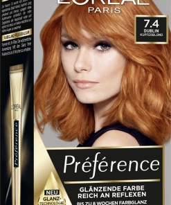 L’Oréal Paris Préférence Permanente Haarfarbe 7.4 Kupferblond (Dublin)