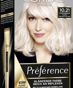 L’Oréal Paris Préférence Permanente Haarfarbe 10.21 Platin Perlmuttblond (Stockholm)
