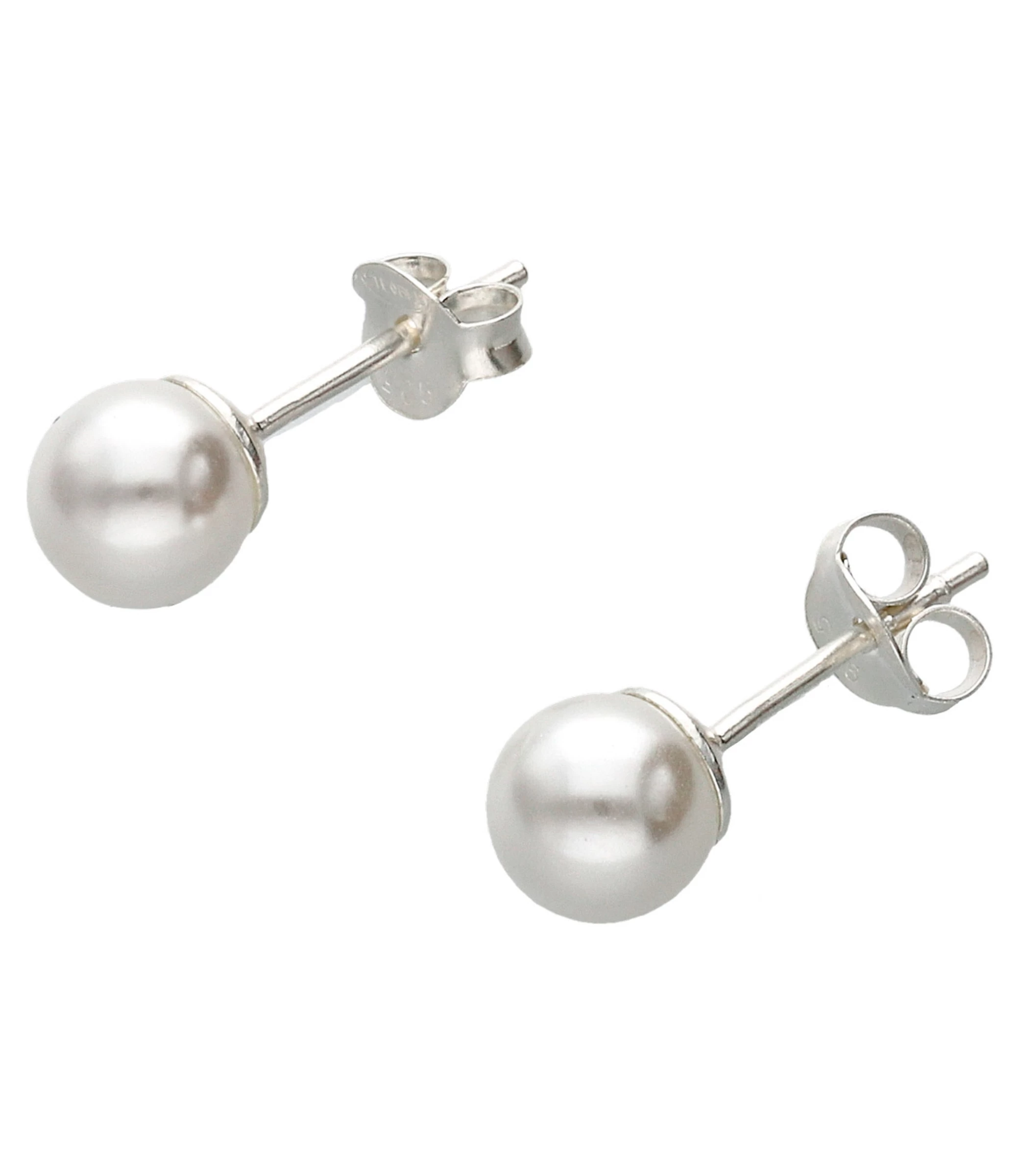 Accessories Ohrstecker Aus 925er Silber Mit Kunstperle 2 Accessories Ohrstecker Aus 925er Silber Mit Kunstperle – Bild 2