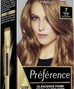 L’Oréal Paris Préférence Permanente Haarfarbe 7 Natur Mittelblond (Vienna)