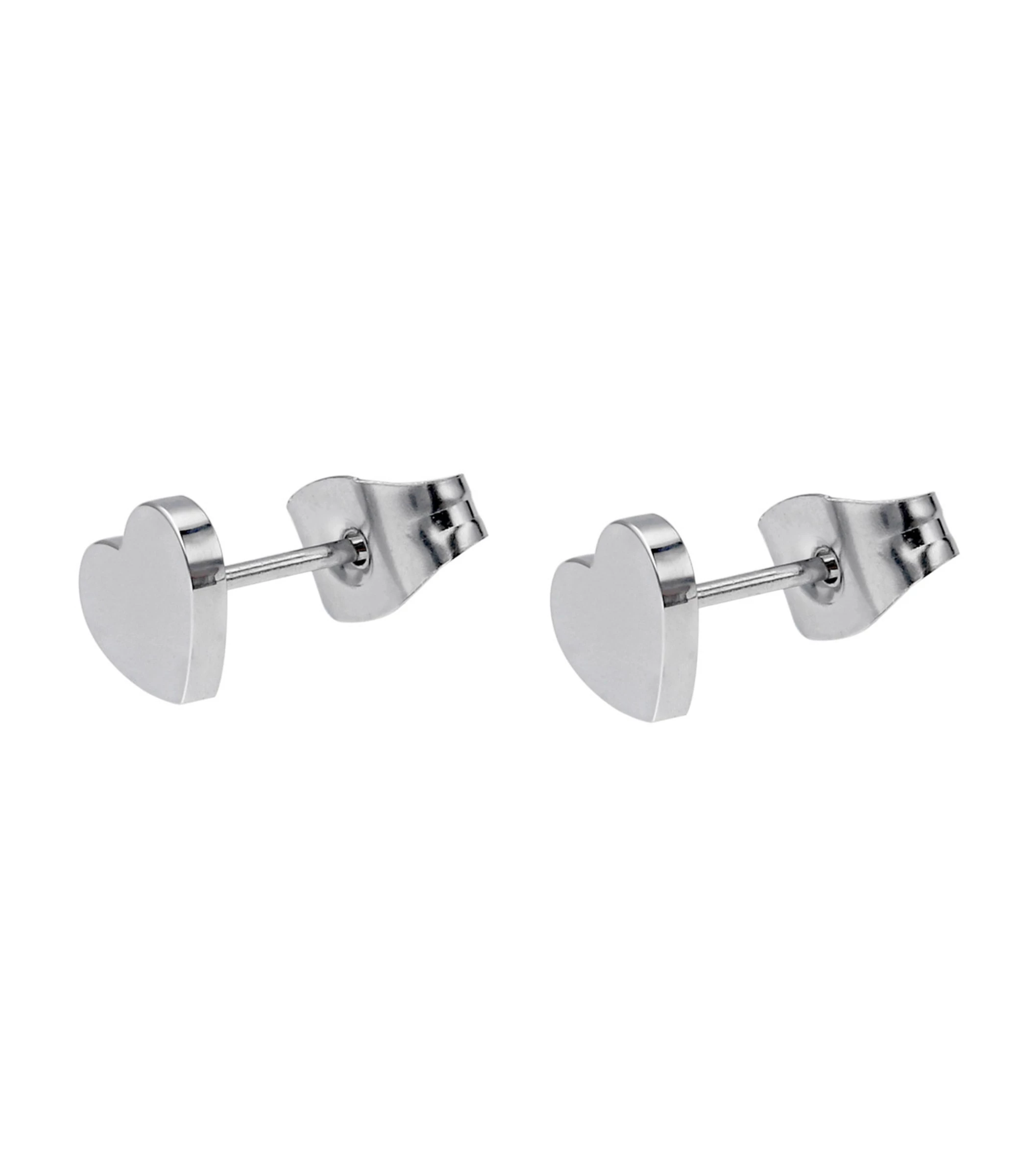 Accessories Ohrstecker Edelstahl Mit Herz 2 Accessories Ohrstecker Edelstahl Mit Herz – Bild 2