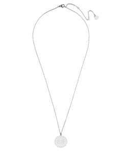 Accessories Halskette Aus Edelstahl Mit Floralem Anhänger