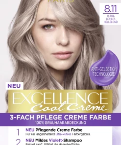 L’Oréal Paris Excellence Cool Creme 8.11 Ultra Kühles Hellblond
