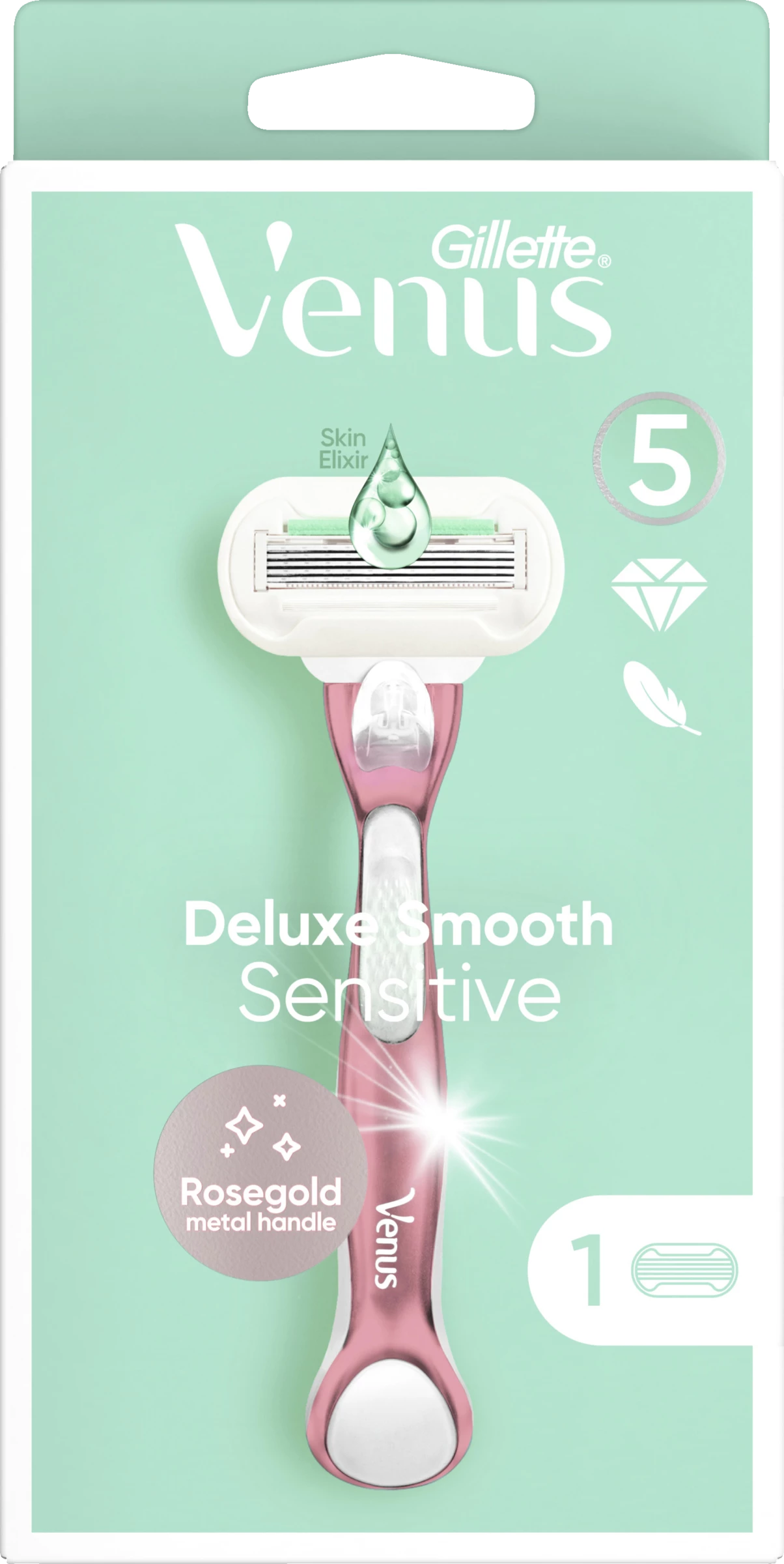 Gillette Venus Rasierer Deluxe Smooth Sensitive Rosegold Mit 1 Klinge 1 Gillette Venus Rasierer Deluxe Smooth Sensitive Rosegold Mit 1 Klinge