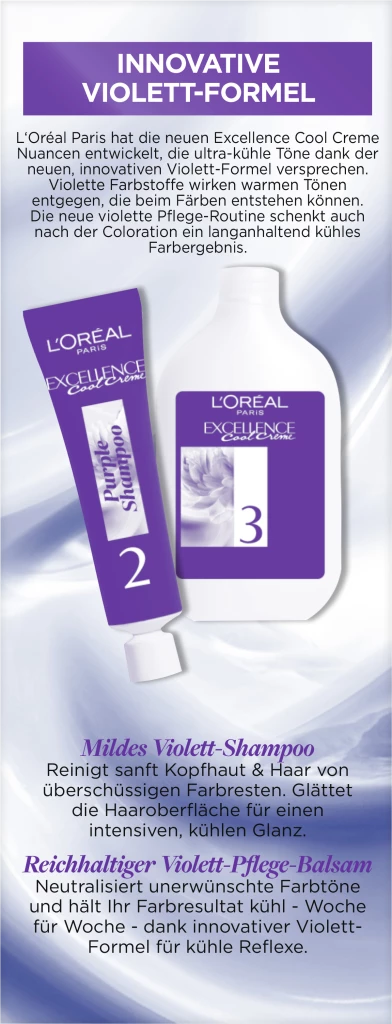 L’Oréal Paris Excellence Cool Creme 4.11 Ultra Kühles Mittelbraun 3 L’Oréal Paris Excellence Cool Creme 4.11 Ultra Kühles Mittelbraun – Bild 3