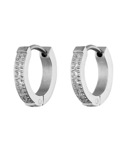 Accessories Creolen Aus Stainless Steel Mit Zirkonia-Steinen