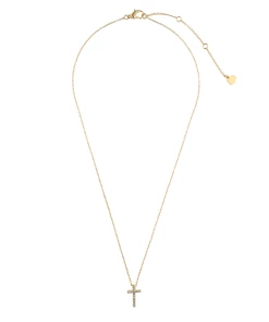 Accessories Kette Vergoldet Mit Kreuz-Anhänger Und Strasssteinen