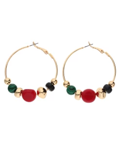 Accessories Creolen Im Boho Chic Look Mit Perlen Und Schmucksteinen