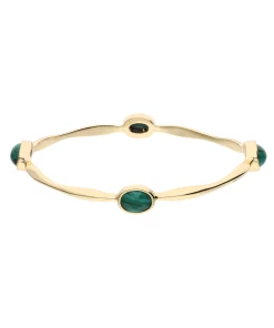 Accessories Statement-Armreif Mit Grünem Schmuckstein