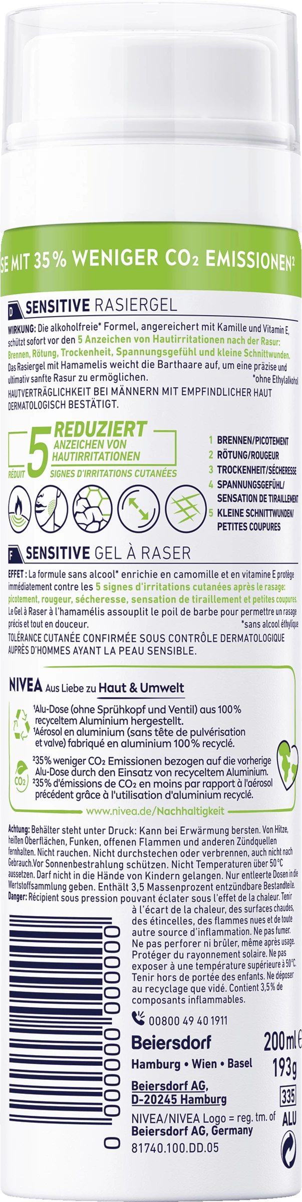 NIVEA MEN Sensitive Rasiergel 2 NIVEA MEN Sensitive Rasiergel – Bild 2