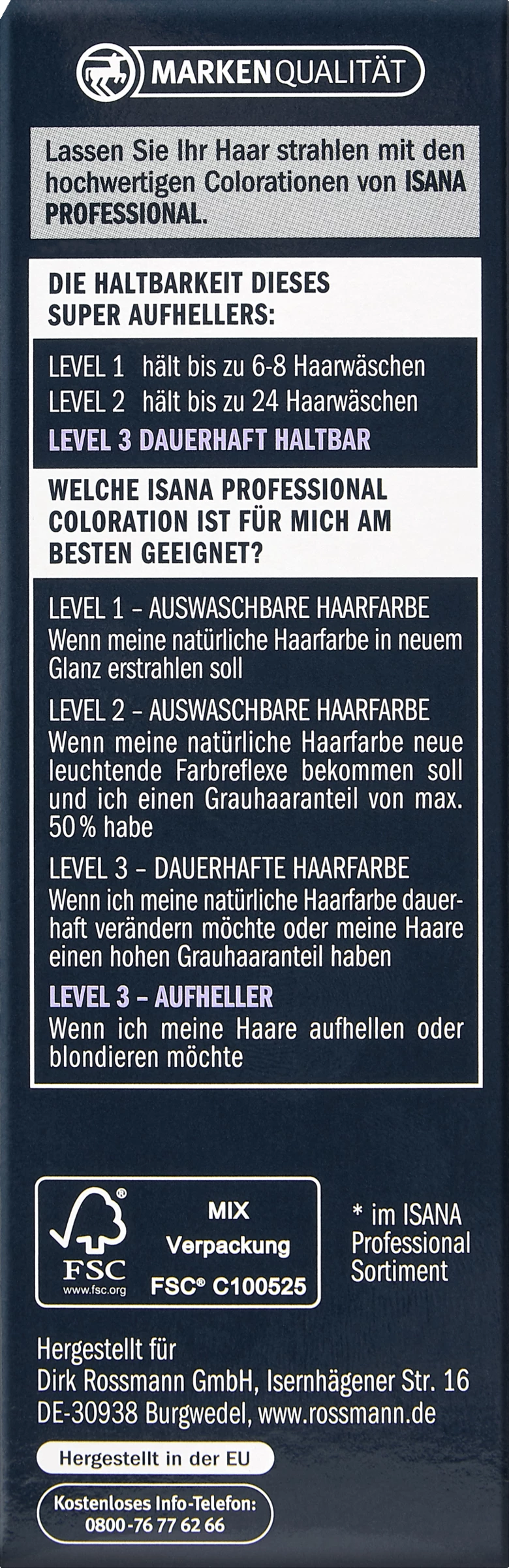 ISANA PROFESSIONAL Super Aufheller Ultra Helles Blond 2 ISANA PROFESSIONAL Super Aufheller Ultra Helles Blond – Bild 2