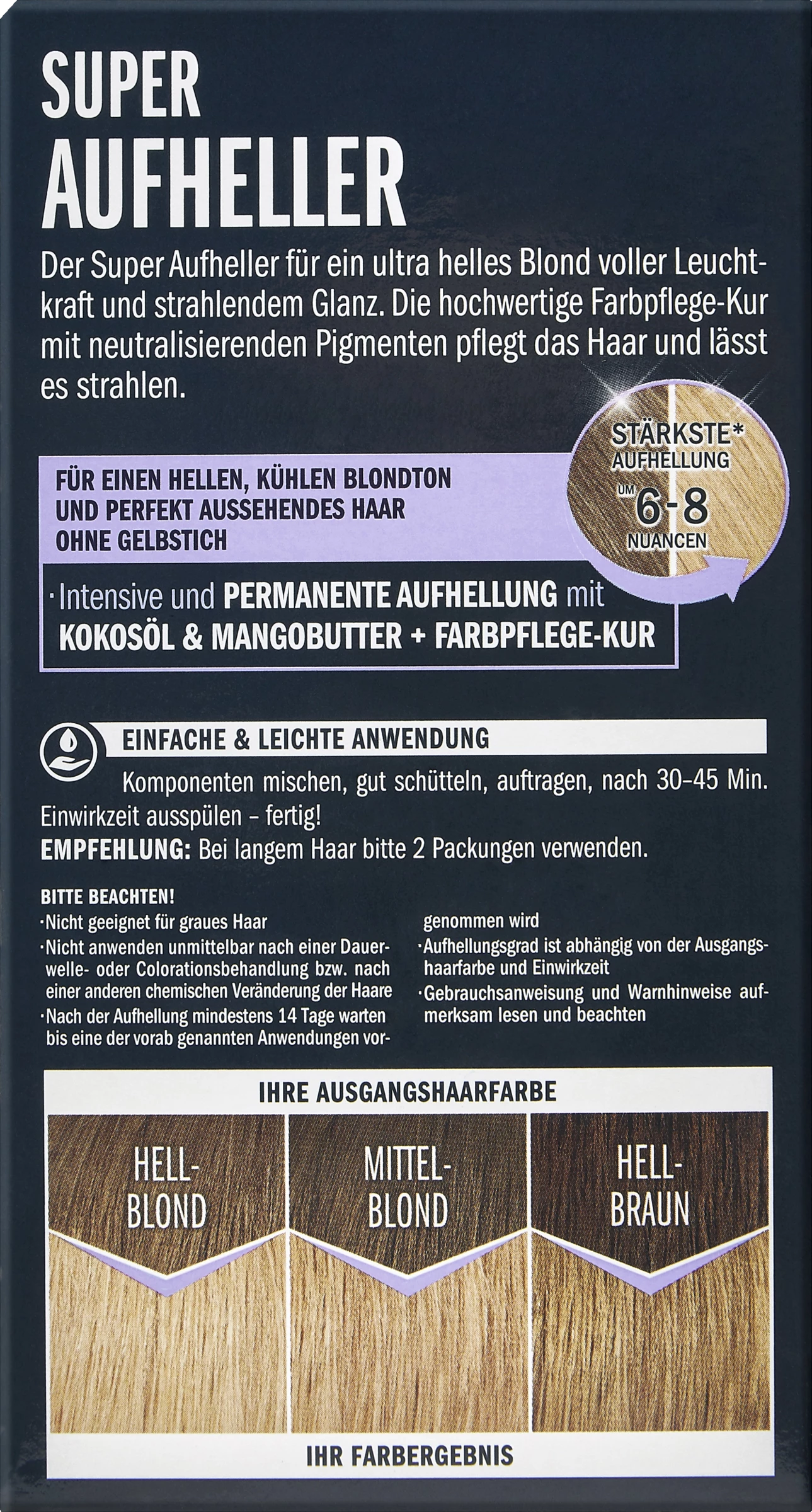 ISANA PROFESSIONAL Super Aufheller Ultra Helles Blond 4 ISANA PROFESSIONAL Super Aufheller Ultra Helles Blond – Bild 4