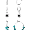 Accessories Ohrschmuck-Set Mit Sonnen-Motiv Und Howlith-Schmucksteinen