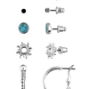 Accessories Ohrschmuck-Set Mit Howlith-Schmucksteinen Und Strasssteinen