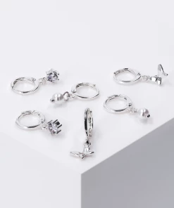 Accessories Huggie-Creolen-Set Mit Schmetterling, Zirkonia-Stein Und Zierperle -der Ankunftsshop MAM 8279738 SHOP IMAGE 1.4