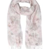 Accessories Schal Mit Blumen-Muster Und Fransen Aus Ca. 30 % Recyceltem Material