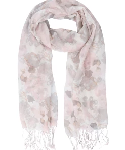 Accessories Schal Mit Blumen-Muster Und Fransen Aus Ca. 30 % Recyceltem Material