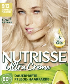 Garnier Nutrisse Ultra Crème Dauerhafte Pflege-Haarfarbe 9.12 Sehr Helles Perlblond