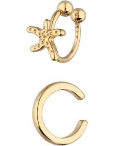 Accessories Goldfarbenes Earcuff-Set Mit Seestern-Motiv