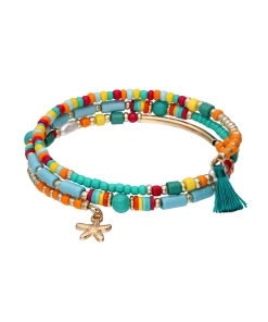 Accessories Mehrfarbiges Perlenarmband Mit Seestern-Anhänger Und Tassel