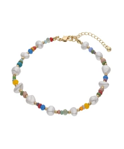 Accessories Statement-Fußkette Mit Mehrfarbigen Glasperlen