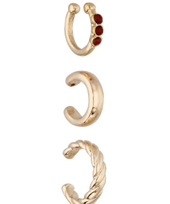 Accessories Earcuff-Set Goldfarben Mit Verzierungen