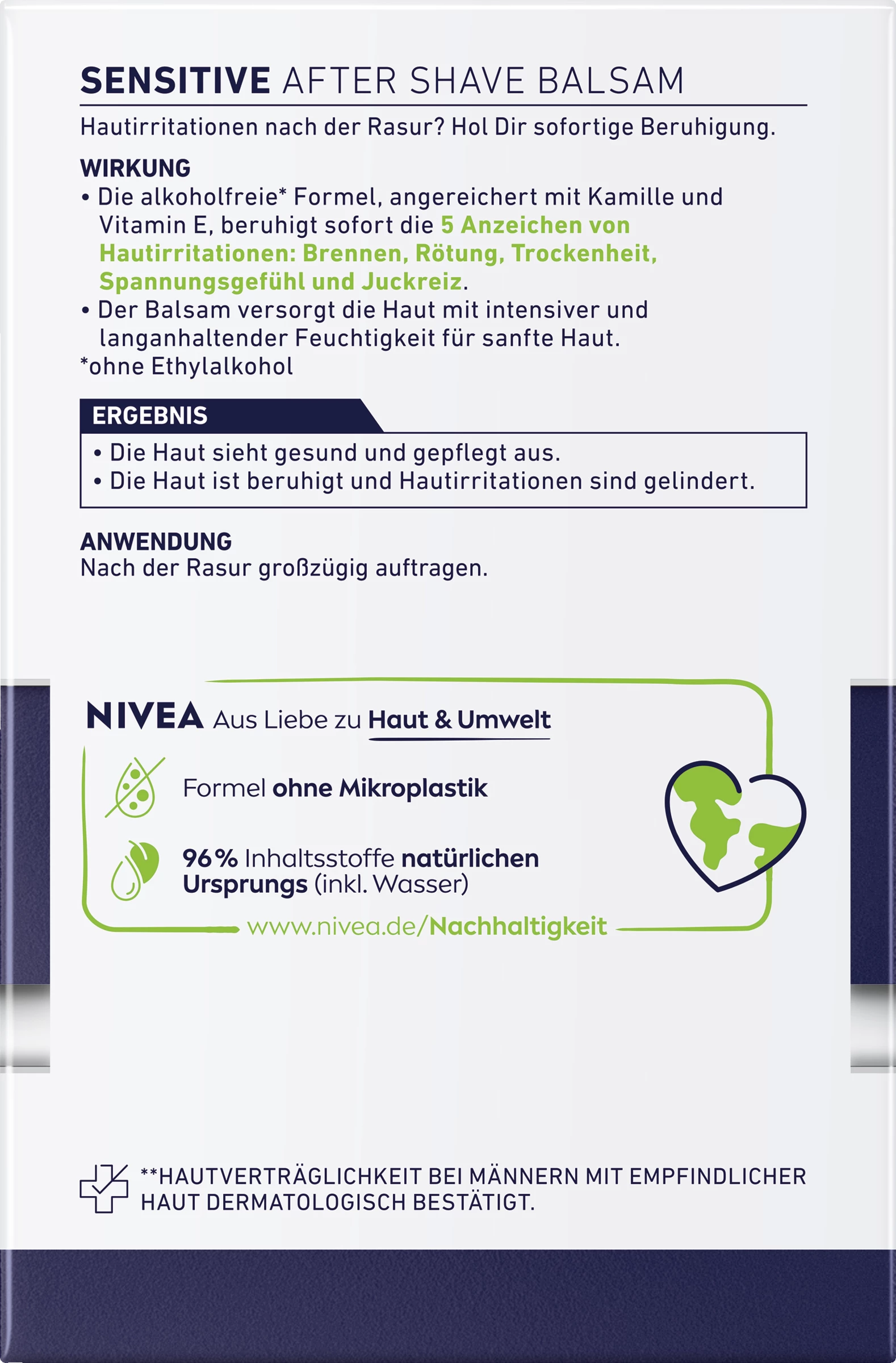 NIVEA MEN After Shave Balsam Sensitive 2 NIVEA MEN After Shave Balsam Sensitive – Bild 2