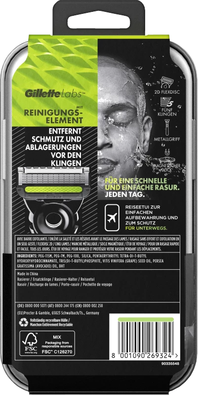 Gillette® Labs Rasierer Mit 2 Klingen Und Reiseetui 4 Gillette® Labs Rasierer Mit 2 Klingen Und Reiseetui – Bild 4
