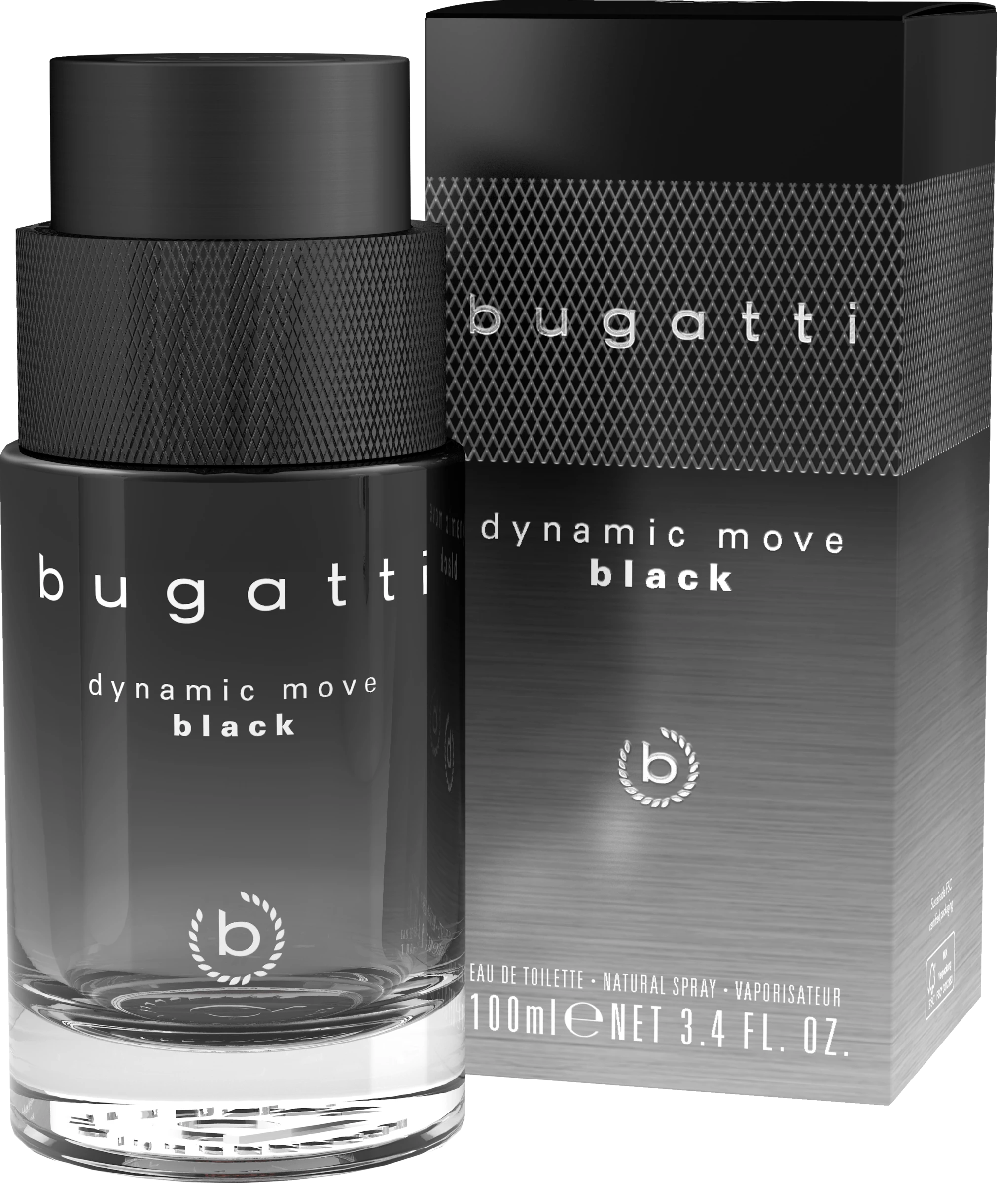 Bugatti Dynamic Move Black, EdT 100 Ml 3 Bugatti Dynamic Move Black, EdT 100 Ml – Bild 3